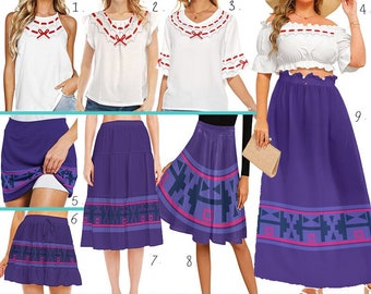 Encanto Luisa Mix n Match Tops n Skirts | disneybound disney world disneyland puff sleeve crop top maxi skirt cosplay costume