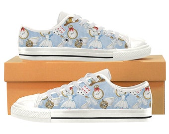 Alice in Wonderland Low Top Sneakers Allover Print Adults Unisex | disneybound disney world shoes women men costume cosplay outfit clothes