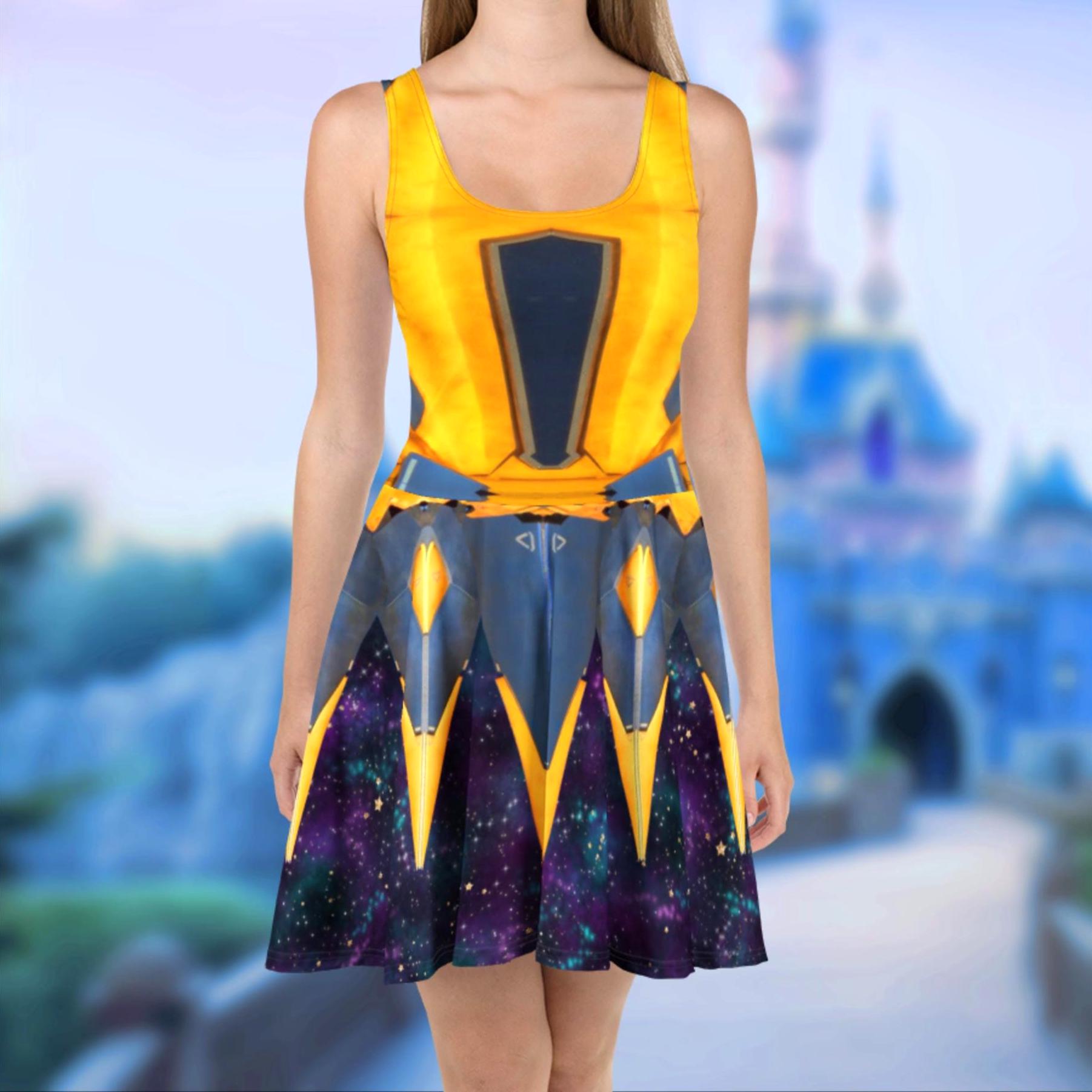 planet gold dress Fully Lined Flare Dress Planet Gold Skater