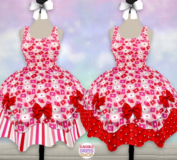 Robes lettres Saint Valentin Sweet lolita kawaii valentine jsk dress tenue fille Etsy France