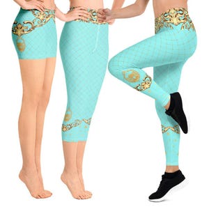 Jasmine Yoga Leggings Shorts XS-6XL | run disney world rundisney disneyland aladdin yoga marathon running costume cosplay pants