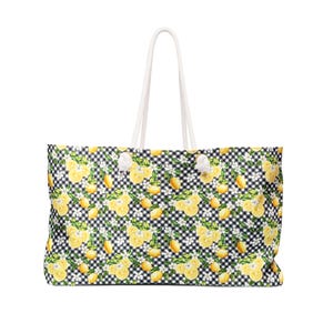 Torba weekendowa Minnie Lemons Black Gingham | disney world disneyland preppy fruit coquette cottagecore clothes tote purse suitcase duffle