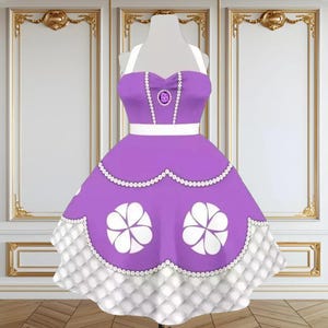 Sofia NEW Halterneck Dapper Dress | 50s party plus size disney world disneyland princess sofia the first swing midi cosplay costume dress