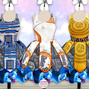 Star Wars Droids Dress | mommy and me rundisney disney world bound disneyland stars wars galactic starcruiser cosplay outfit costume cruise