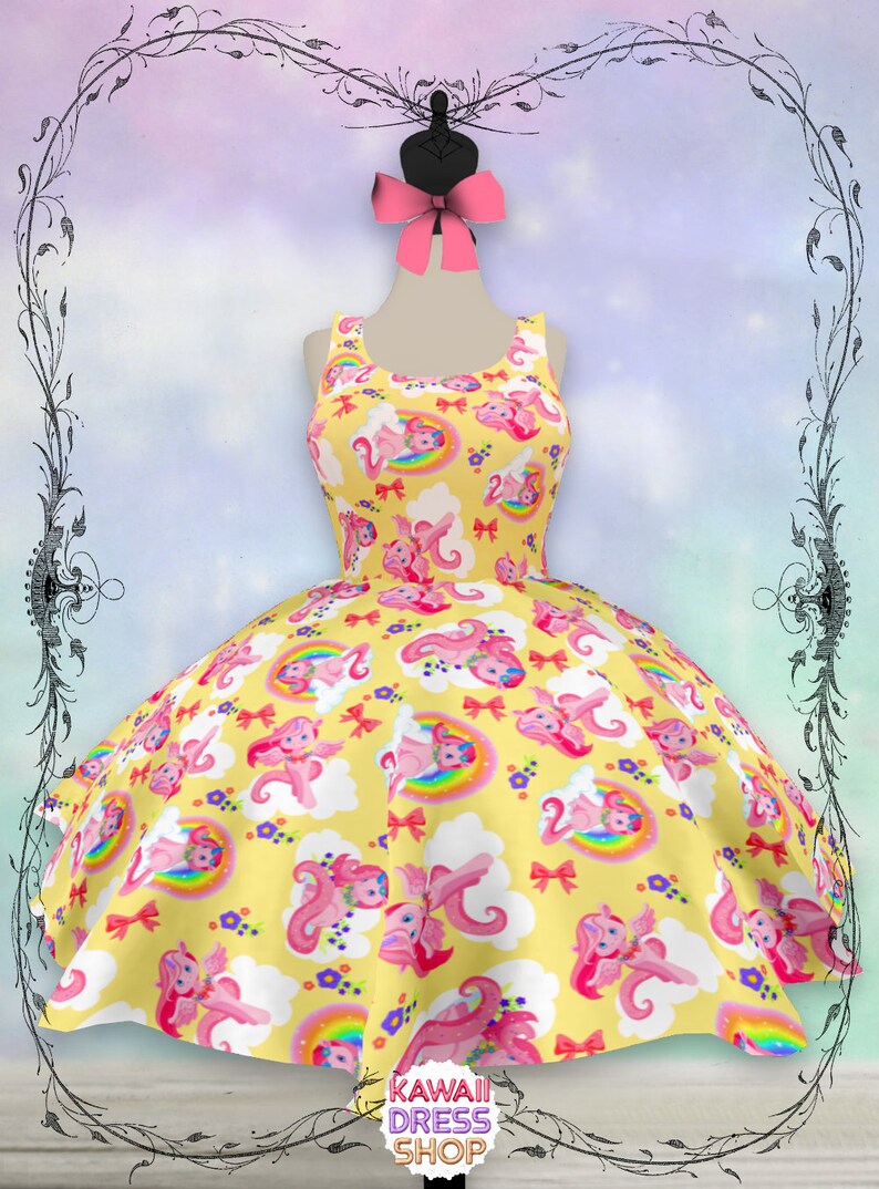 Pink Unicorns Dresses in Kawaii Colors Unicorn Dress - Etsy