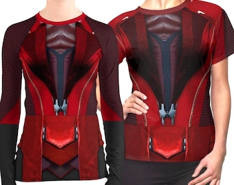 Scarlet Witch Womens Shirt Rash Guard | disney world bound disneyland wanda maximoff wandavision superhero cosplay costume