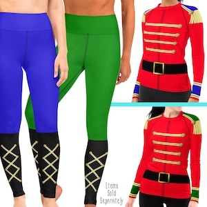 Nutcracker Prince Toy Soldier Womens Costume Rash Guard Leggings | christmas dance ballet yoga running outfit workout athletics athleisure