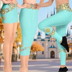 Jasmine Yoga Leggings Shorts XS-6XL | run disney world rundisney disneyland aladdin yoga marathon running costume cosplay pants