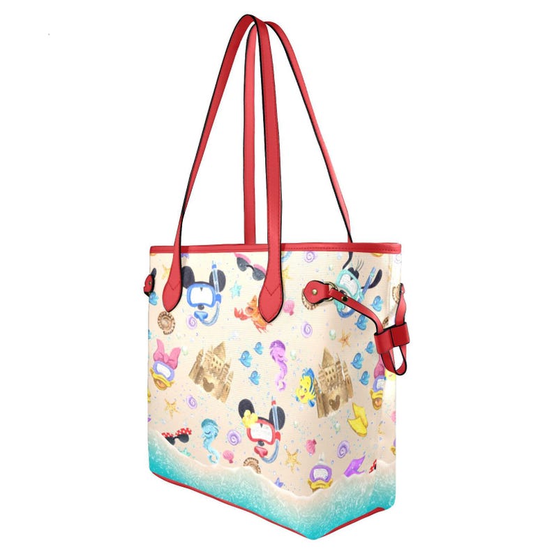 Beach Mickey Hard Canvas Tote Bag | disney world disneyland minnie mouse dooney baby diaper purse shoulder bag Bild 5