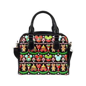 Gingerbread Mickey Faux Leather Crossbody Dome Satchel | disney world disneyland Christmas snacks cross body handbag purse bag