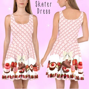 Chocolate Strawberry Dress Pinks | sweet lolita chocolate strawberry strawberries print lovers jsk dress