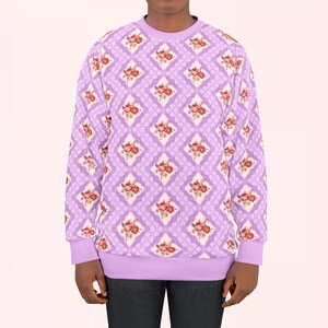 Charming Nature Lace Frames Unisex Sweatshirt | floral grandma core cottagecore coquette pastel sweater fashion clothes wear loungewear