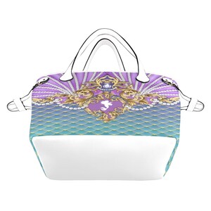 Ariel Ornate Hard Canvas Tote Bag | disneyland disney baby little mermaid cosplay gift diaper backpack purse shoulder tote bag image 4