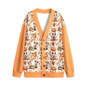 Pumpkin Patch Minnie Button Up Cardigan Jacket | disney world disneyland coquette thanksgiving cottagecore autumn sweater apparel clothes