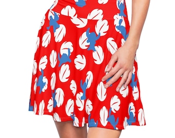 Lilo and Stitch Soft Jersey Skater Skirt | disney world disneyland aulani hawaiian theme park cruise cosplay costume apparel outfit party
