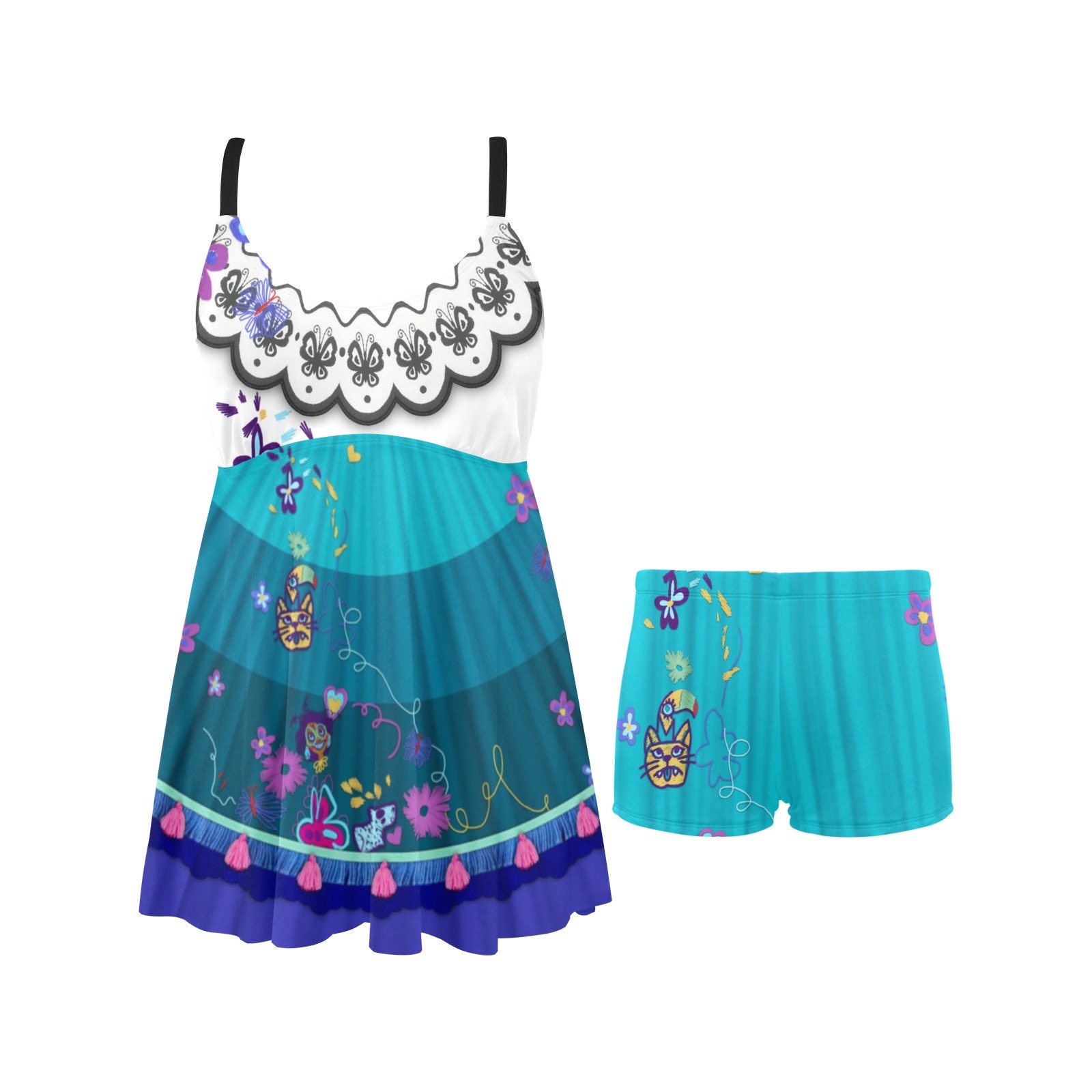 Encanto Mirabel Swim Dress Babydoll Tankini Two Piece Swimsuit Etsy