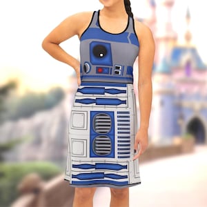 Star Wars R2D2 Racerback Tank Dress USA MADE| disneybound disney world disneyland halloween cruise theme park cosplay costume outfit