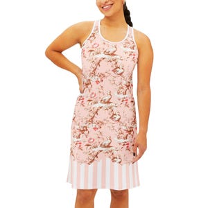Pastel Toile Ducks Pink Racerback Dress Women | easter grandma cottagecore cottage core coquette loungewear fashion clothes wear dresses
