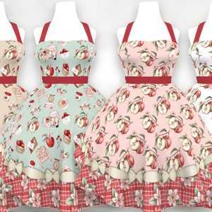 Apple Orchard Dapper Day Dress Red Plaid | plus size pinup dress plus size rockabilly dress vintage autumn dress 50s swing dress