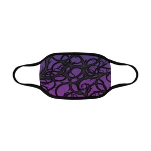 Maleficent Black Thorns Face Mask with Filter Pocket | cloth face mask, disney villains, disney mask, washable reusable face mask afbeelding 3