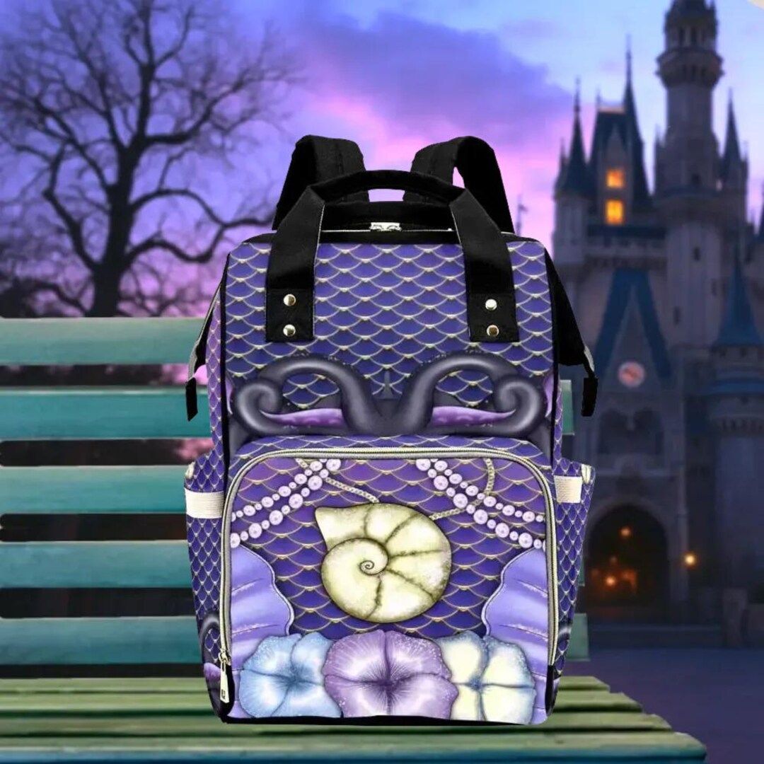 Disney Ursula The Little Mermaid Teal Purple Backpack Loungefly Disney The Little Mermaid Ursula Villain Mini  main image 2