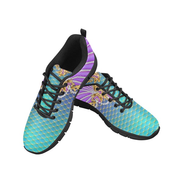 Ariel Ornate Breathable Mesh Running Shoes | disneybound disney disneyland run marathon little mermaid costume cosplay sneakers outfit