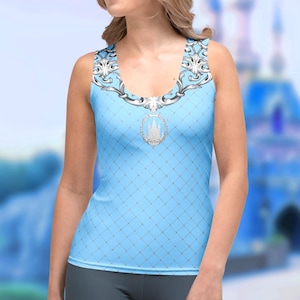 Elsa Running Costume Tank Top | run disney disneyworld parks frozen cosplay costume outfit shirt cruise marathon mom group