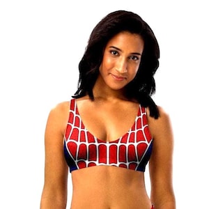 Spider Bikini Swimsuit TOP ONLY XS-3XL | disney world bound parks disneyland avengers man cosplay swimsuit bikini beach wear