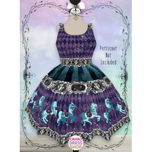 Midnight Carousel Dress | gothic lolita-dress carousel pretty goth horse vintage carousel