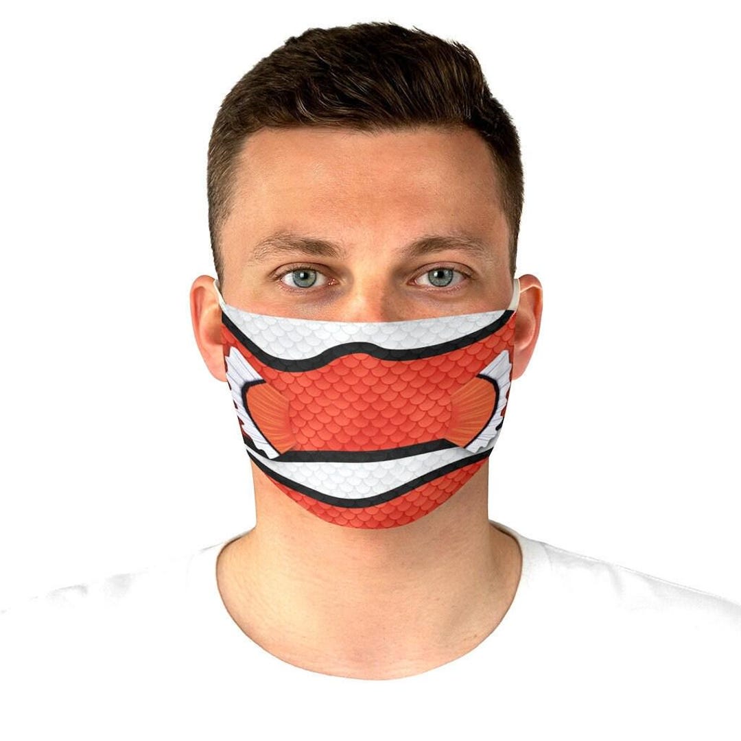 Nemo Face Mask Adjustable | Disney Finding Nemo Orange Fish Theme Park ...
