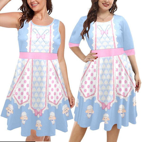 Toy Story Bo Peep Midi Dress | disneybound disney world disneyland pixar women plus size lolita cosplay costume apparel clothes jsk outfit