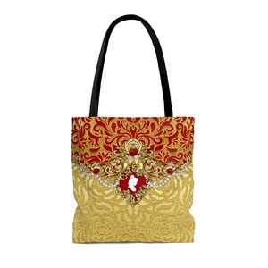 Belle Ornate Soft Canvas Tote Bag | disney princess belle beauty and beast cosplay outfit backpack tote bag handbag purse gift