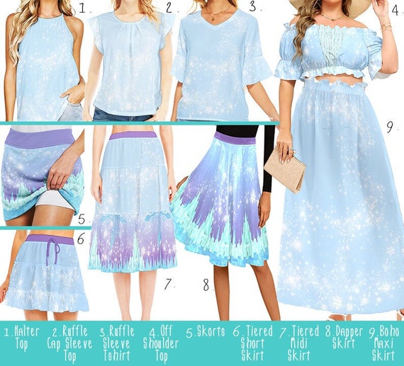Elsa Frozen 2 Mix N Match Tops N Skirts Disneybound Disney World