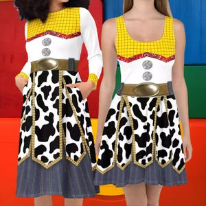 Jessie Cowgirl Dress 2XS-6XL | mommy and me run disney world disneyland pixar toy story running marathon halloween cosplay costume outfit