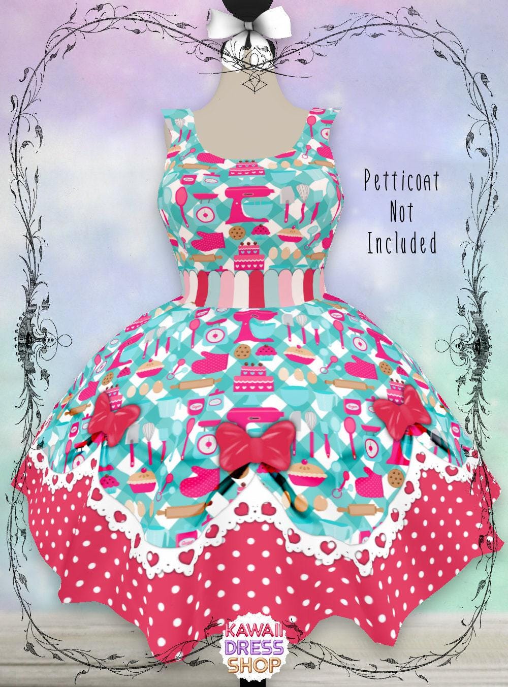 Bakery Shop Dress XS 3XL Baking Dress Kawaii Dress Love To Bake Bakery Shop Dress XS 3XL Baking Dress Kawaii Dress Love To Bake