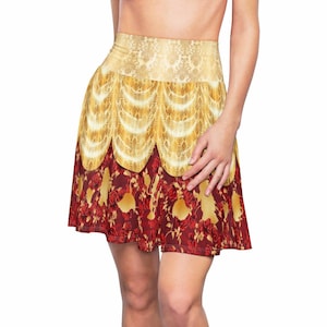 Be Our Guest Soft Jersey Skater Skirt | disney world disneyland belle beauty and the beast womens skirt cosplay costume clothes cruise