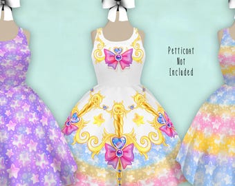 Magical Girl Dress XS-3XL | lolita pastel mahou decora cult party pop spank fairy kei kawaii anime girl cosplay dress