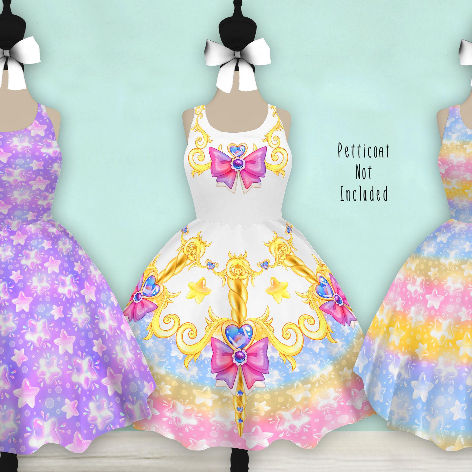 Magical Girl Dress XS-3XL | lolita pastel mahou decora cult party pop spank fairy kei kawaii anime girl cosplay dress