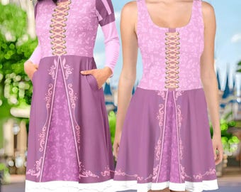 Tangled Rapunzel Dress 2XS-6XL | run disney world disneyland princesscore running marathon cosplay costume cruise outfit
