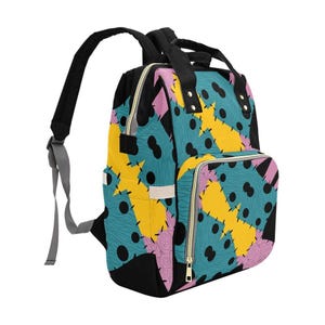 Sally Patches Diaper Backpack | gothic disney villains baby nightmare before christmas costume cosplay backpack tote bag outfit image 3