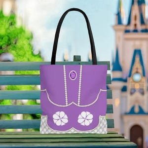 Sofia Soft Canvas Tote Bag | disney princess sofia the first backpack shoulder tote bag handbag purse cosplay costume