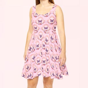 Charming Nature Butterfly Skater Dress | women coquette floral cottage core sweet lolita lolitafashion swing style clothes fashion