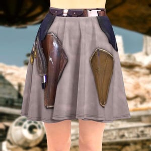 Mandalorian Armor Skater Skirt | rundisney disney world running bound disneyland star wars running cosplay costume activewear