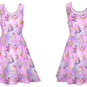 Pastel Galaxy Sweets Dresses | kawaii decora cult party fairy kei space pink summer lolitafashion sweet lolita puff sleeve dress outfit