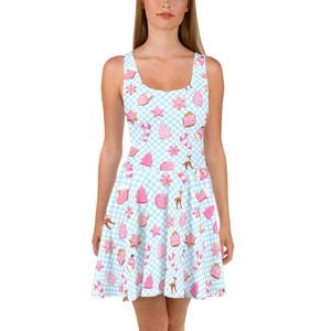 Christmas Bake Shop Dress | mommy and me preppy grandmillennial kawaii pastel pink decora fairy kei cookies baking winter lolita shirt