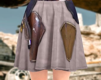 Mandalorian Armor Skater Skirt | rundisney disney world running bound disneyland star wars running cosplay costume activewear
