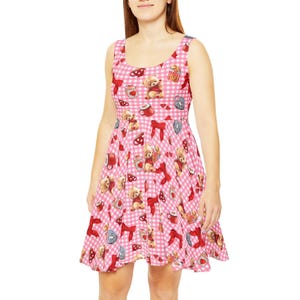 Valentines Bears N Bows Skater Dress | coquette kawaii decora fairy kei plus size casual lolita lolitafashion clothes outfit jsk fashion