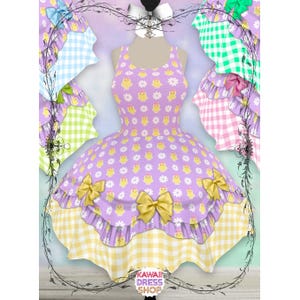 Easter Chicks Dress Purples | kawaii sweet lolita pastel cult party fairy kei easter bunny apparel jsk dress