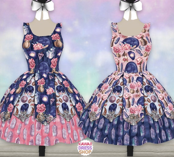 Crystal Magic Dress Gothic Lolita dress Pastel Goth Wiccan Moon