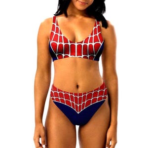 Spider Bikini Swimsuit XS-3XL | disney world bound parks disneyland avengers man cosplay swimsuit bikini beach wear